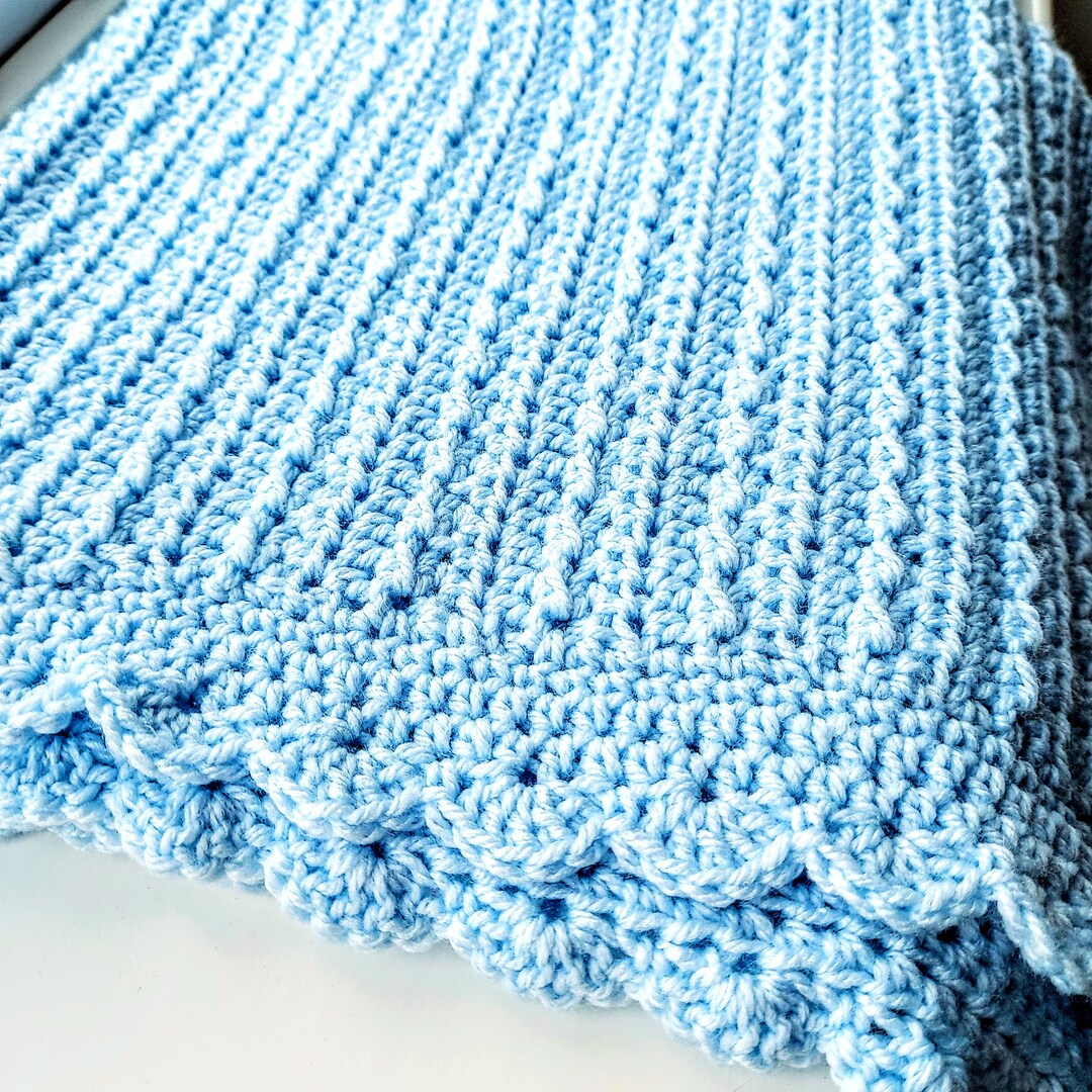 Easy Aran Baby Blanket Crochet Patternboy or Girl Blanketpdf Instant