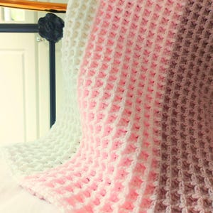 Waffle Baby Blanket Crochet Pattern: Easy DK, UK Terms (PDF Pattern)