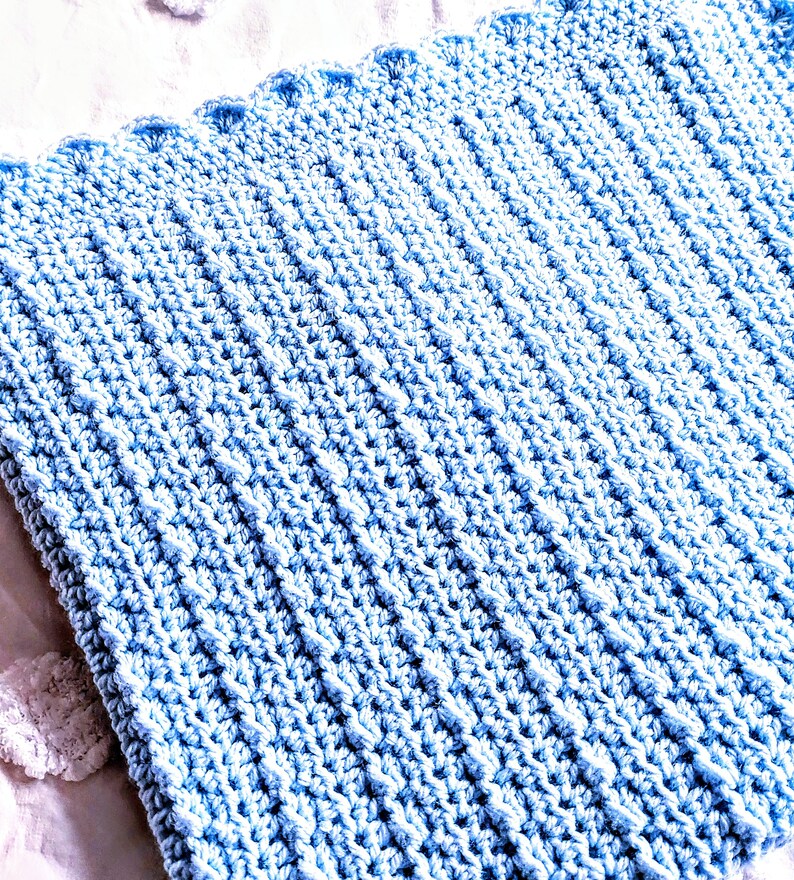 Easy Aran Baby Blanket Crochet Patternboy or Girl Blanketpdf Instant