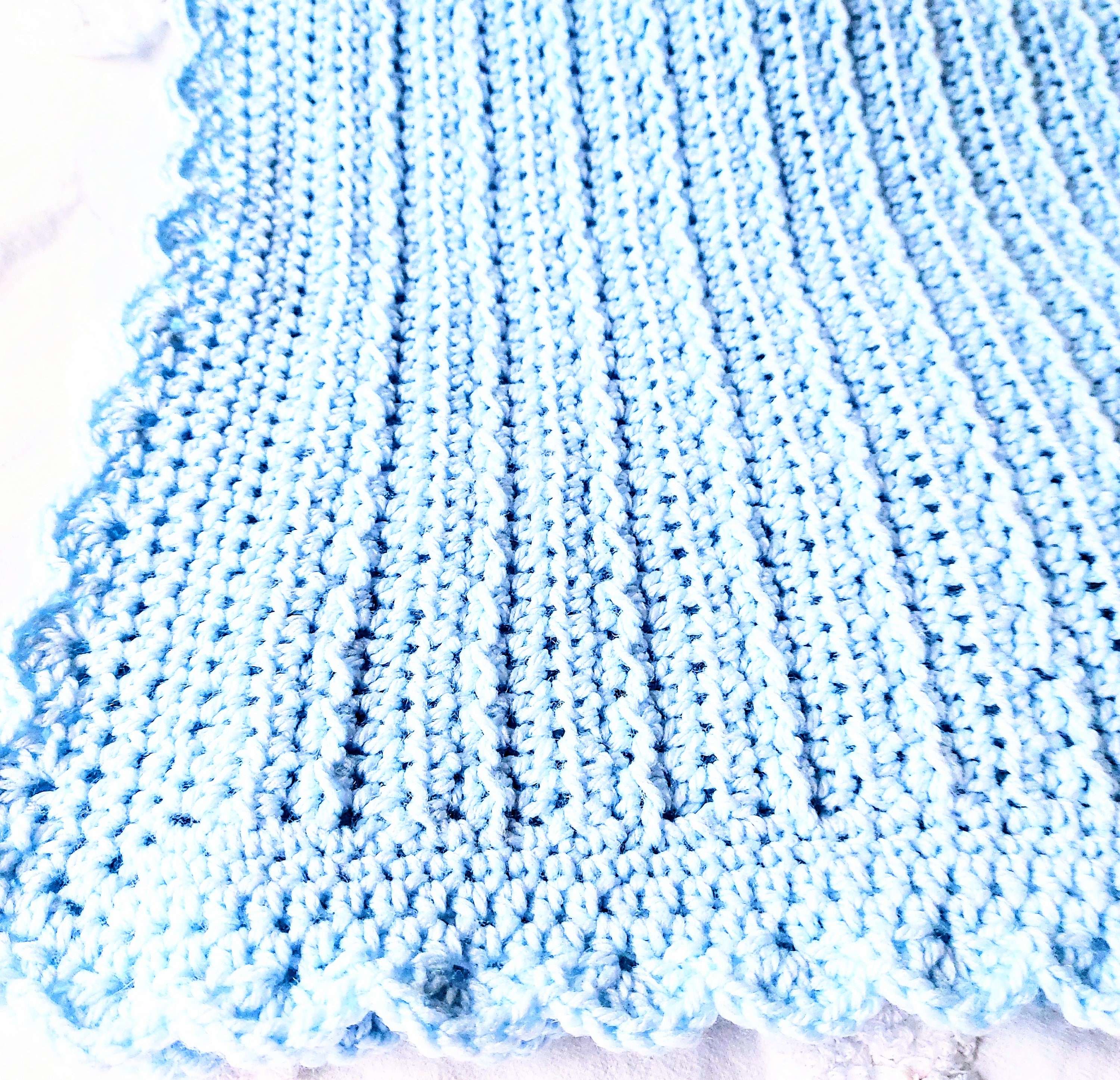 Easy Aran Baby Blanket Crochet Patternboy or Girl Blanketpdf Instant