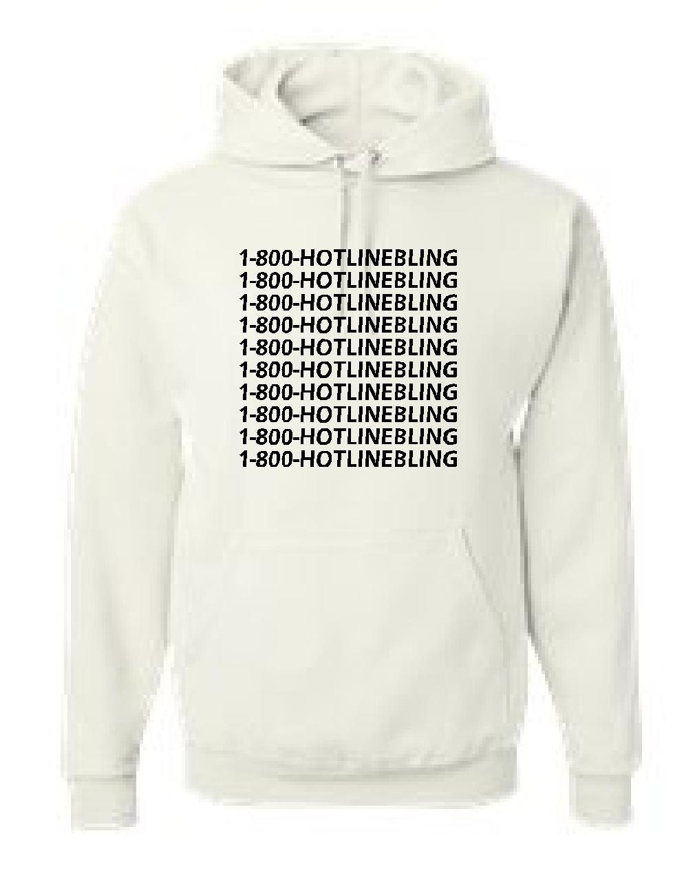 1 800 Hotline Bling Hoodie Sweatshirt Pullover Light Pink Hotline