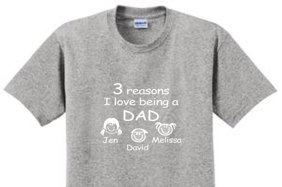 3 Reasons I Love Being A Dad Fathers Day Gift T Shirt Etsy