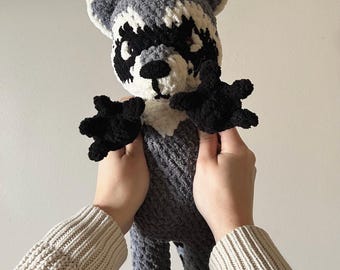 Blue Moon Raccoon Crochet Pattern: Amigurumi Woodland Animal (Digital PDF)