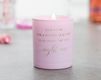 18th Birthday Candle, Birthday Gift Idea, Candle, Scented Candles, Eighteen, Birthday Queen