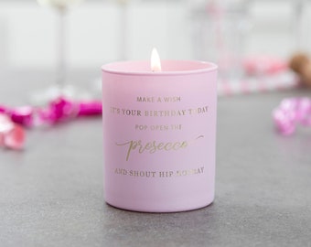 Prosecco Birthday Candle, Birthday Gift Idea, Candle, Scented Candles, Cocktail