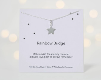 Rainbow Bridge Jewellery, Rainbow Bridge Pet Memorial Necklace, Pet Loss Jewellery Gift, Dog Remembrance Gift, Pet Loss Jewellery Gift