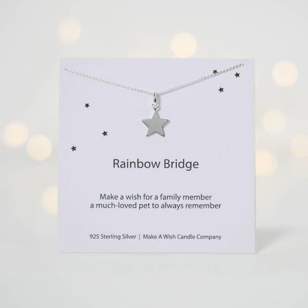 Rainbow Bridge Jewellery, Rainbow Bridge Pet Memorial Necklace, Pet Loss Jewellery Gift, Dog Remembrance Gift, Pet Loss Jewellery Gift