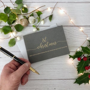 Bebés primera tarjeta de Navidad, 1a tarjeta de Navidad, primera tarjeta de Navidad familiar, abuelos primera Navidad