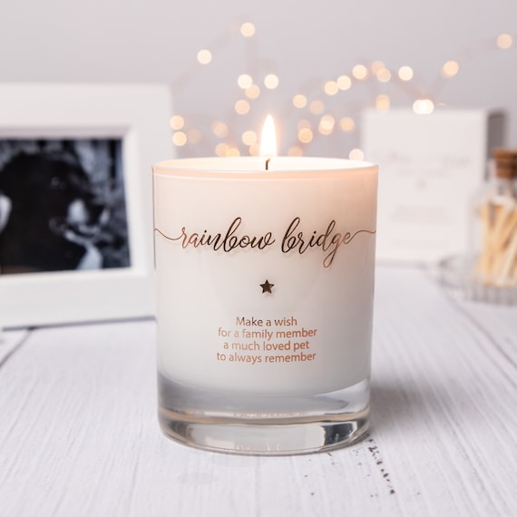 Rainbow Bridge Candle Pet Memorial Gift Dog Memorial Pet Loss Gift Memorial Gift Sympathy Gift Pet Remembrance Scented Candle Etsy Canada