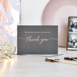 Thank You Card, Gold Foil Card, Thankyou Greeting Card,  Thanks, Thank You Very Much, Appreciation Card, Grateful Card,
