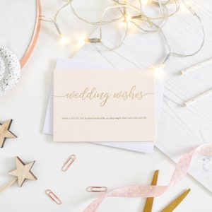 Hochzeitskarte, Hochzeitskarte, Hochzeitstagskarte, Hochzeitskarte, Sentimentale Botschaft, Make A Wish Karte, Braut und Bräutigam Karte,