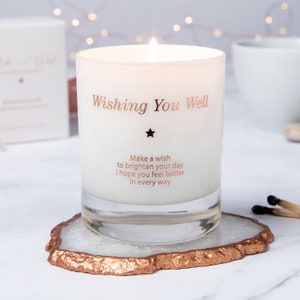 Get Well Candle Gift, Get Well Soon Gifts, Feeling Better, Well Wishes Gift, Thinking Of You, Scented Candles, Make A Wish To Get Well Soon