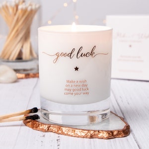 Good Luck Candle, Good Luck Gift Idea, Good Luck Exams, Best Wishes Gift, Moving Out, Make A Wish For Good Luck, Candle, Scented Candles