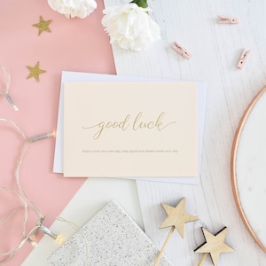 Glückskarte, Neue Jobkarte, Grußkarte - Sentimentale Botschaftskarte, Make a Wish Card