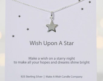 Wish Upon A Star Necklace, Birthday Gift For Friend, Star Friendship Necklace, Tiny Star Necklace, Dainty Necklace, Make A Wish Jewellery