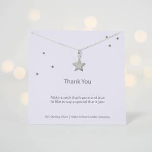 Thank You Jewellery Gifts, Bridesmaid Thank You Gift Ideas, Thank You Teacher, Make A Wish Necklace, Special Thank You Gift, Thank You Card
