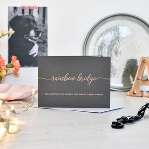 Rainbow Bridge Card, Pet Memorial Card, Loss Card, Dog Bereavement Card, Dog Sympathy Card, Cat Loss Card, Pet Bereavement