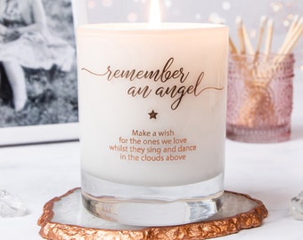 Remember an Angel, Remembrance Gift, Sympathy Gift, In Loving Memory, Infant Loss, Memorial Candle, Loss Of Mother, Condolence Gift, Candle