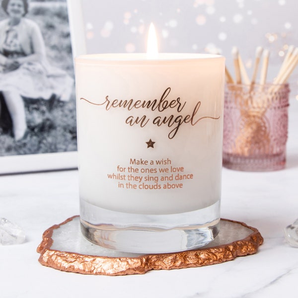 Remember an Angel, Remembrance Gift, Sympathy Gift, In Loving Memory, Infant Loss, Memorial Candle, Loss Of Mother, Condolence Gift, Candle