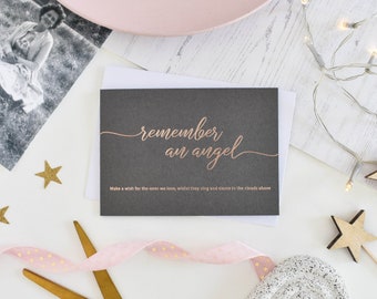 Sympathy Card, Remember an Angel, Thinking Of You, Condolence Card , Bereavement Card, Memorial Card , Funeral Card, Sorry For Your Loss
