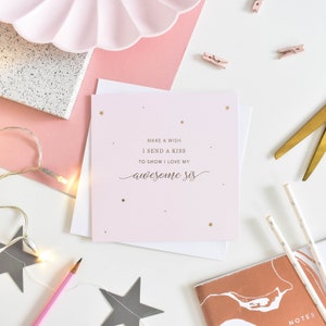 Tarjeta de cumpleaños de hermana, tarjeta de hermana, tarjeta de cumpleaños, tarjeta de hermana impresionante, tarjeta de hermana mayor, tarjeta de hermanas, tarjeta de hermana pequeña, hacer una tarjeta de deseo