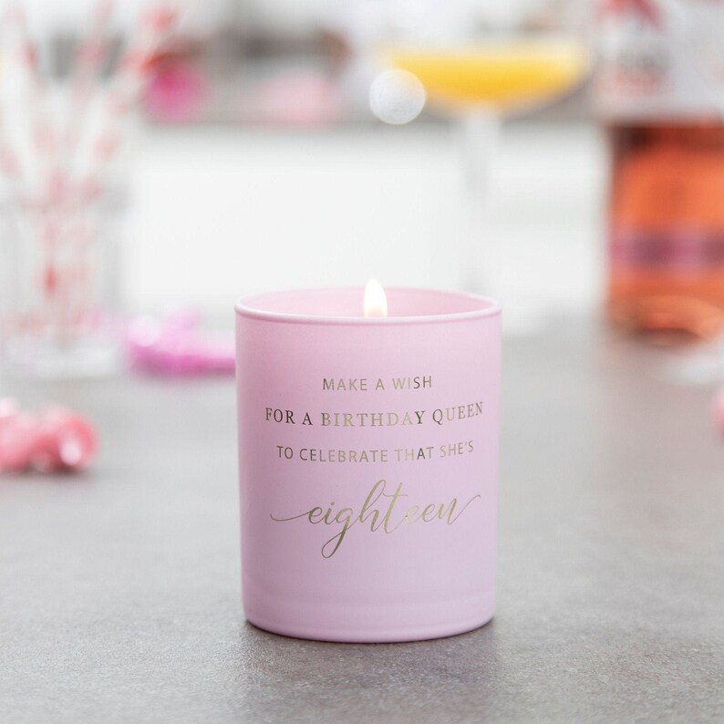 18th Birthday Candle Birthday Gift Idea Candle Scented Etsy Sweden