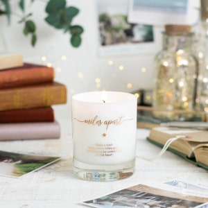 Miles Apart Candle, Distance Gift, Long Distance Friendship, Long Distance Relationship, Scented Candle, long Distance at Christmas image 2