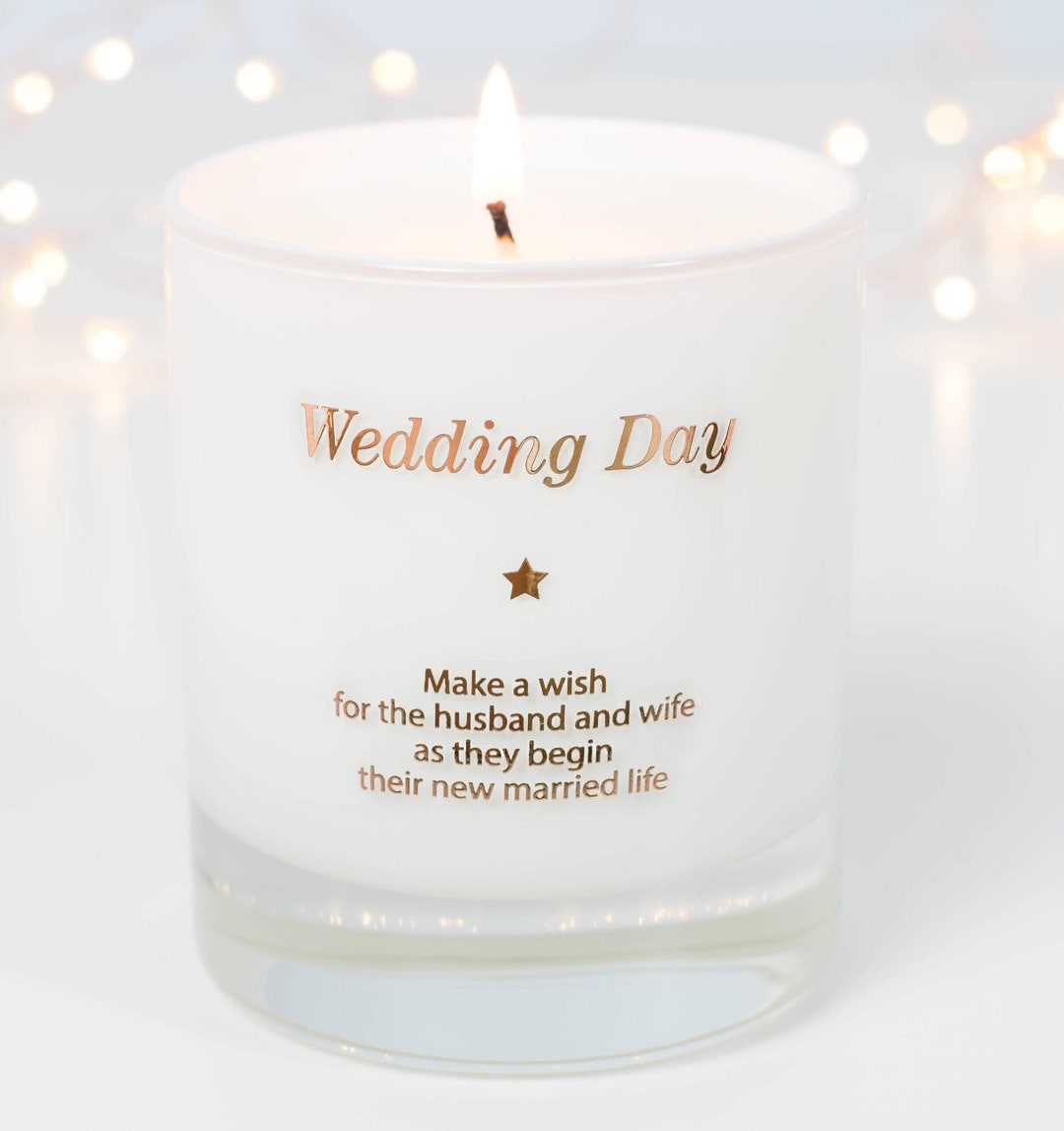 Wedding Day Candle Wedding Candle Gifts Wedding Gift Gift Etsy UK