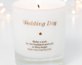 Wedding Day Candle, Wedding Candle Gifts, Wedding Gift, Gift For Bride and Groom, Scented candles, Wedding Present, Make a Wish Candle