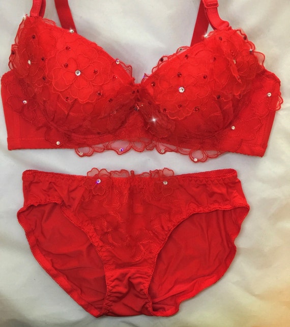 red bra and pants