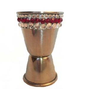 Swarovski Crystal Encrusted Stainless Steel Cocktail Jigger Shot Glass