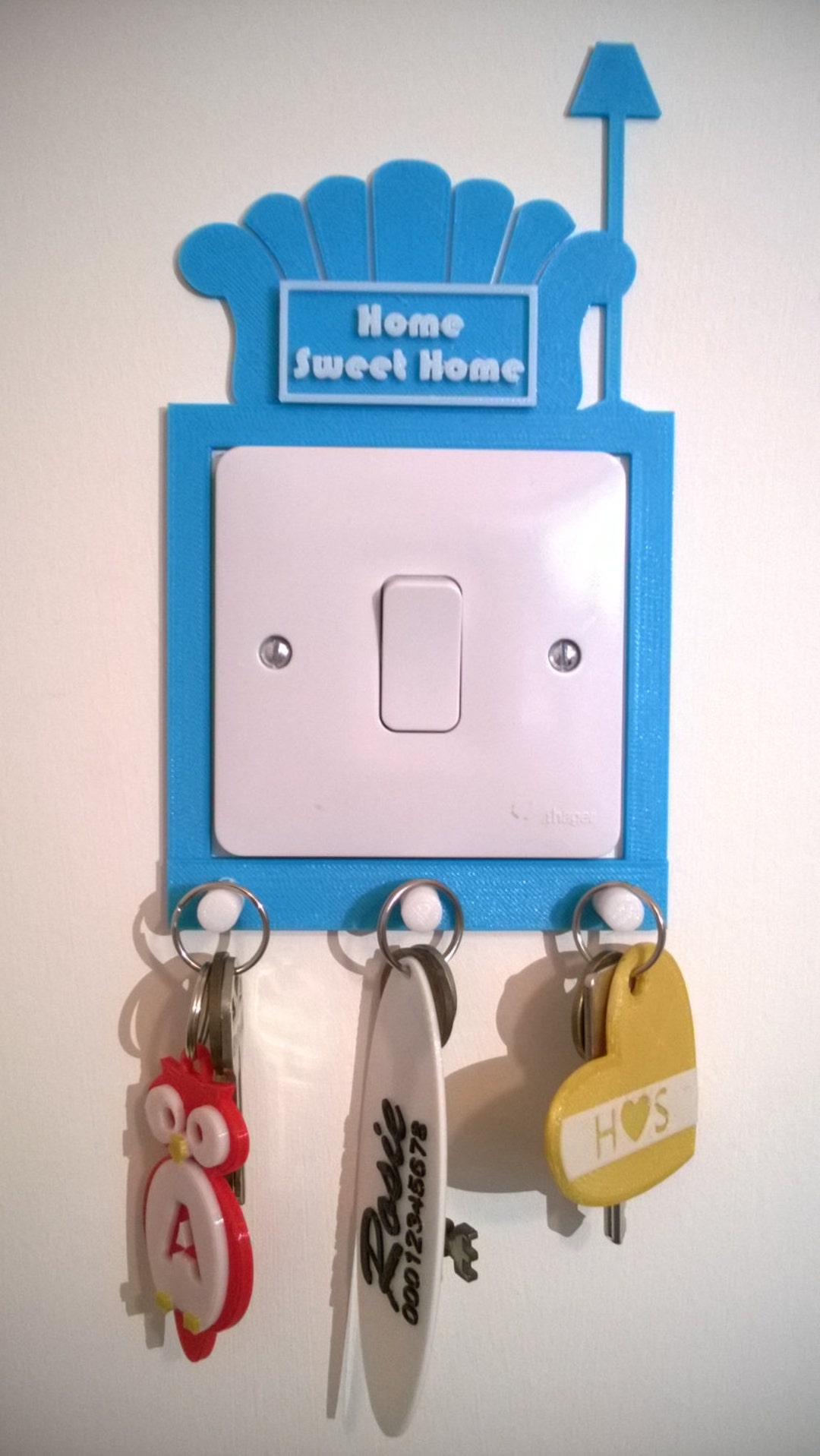 Personalized Light Switch Key Holder Home Sweet Home Light Etsy