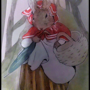 Old Mrs Rabbit Illustration