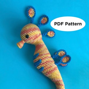 PATTERN, Liv the Leafy Sea Dragon, Amigurumi Plush Crochet Pattern in PDF format, printer-friendly
