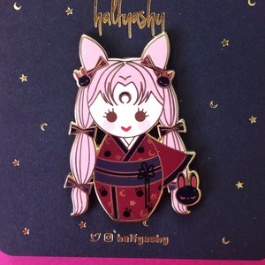 Kokeshi Wicked Lady PJ Enamel Pin