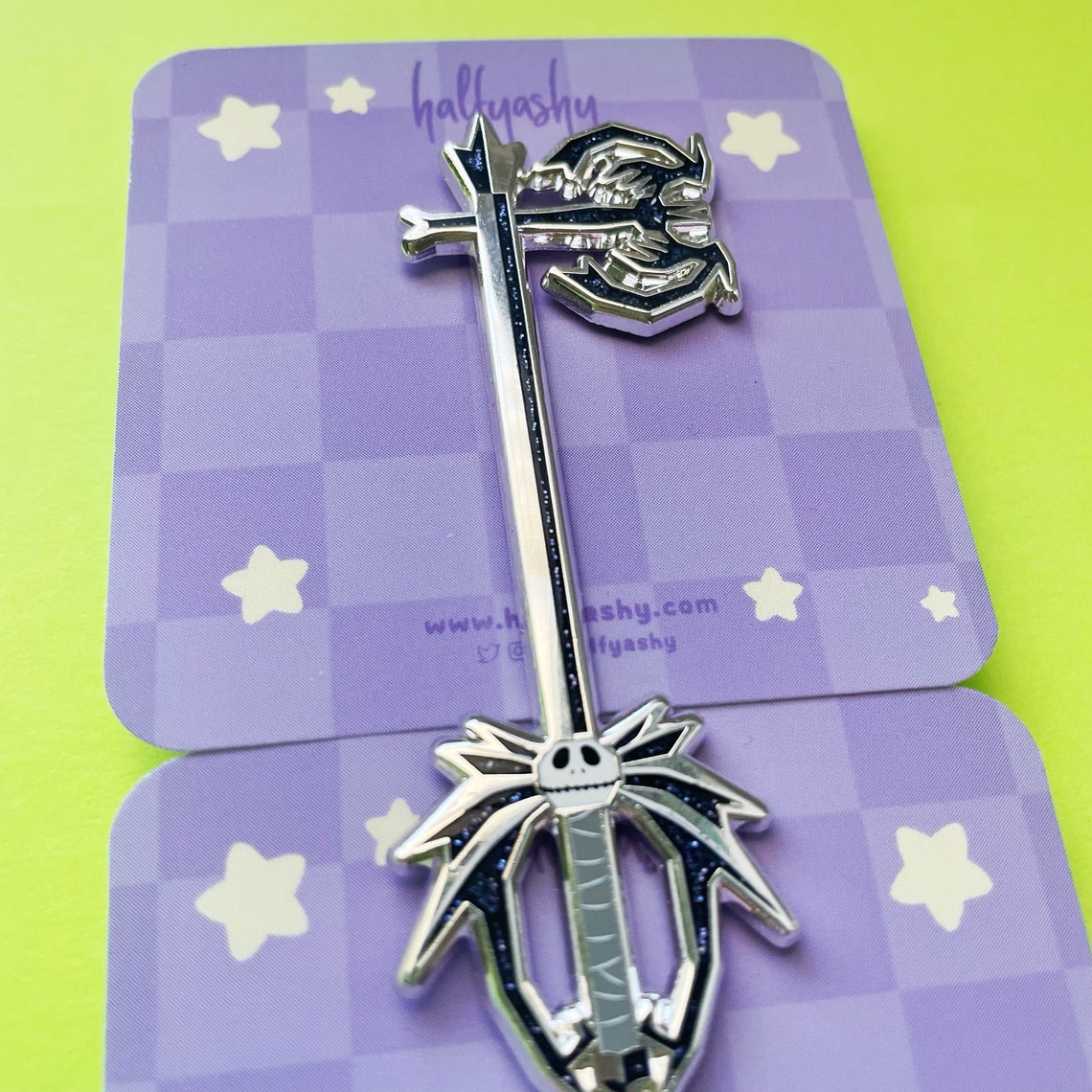 Kingdom Hearts Halloween Town Pumpkinhead Keyblade Enamel Pin Etsy