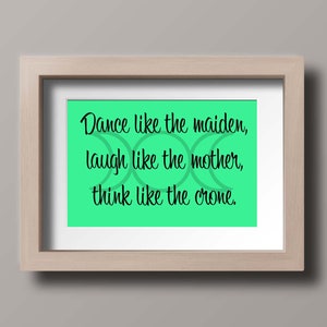 Triple Moon Goddess Print, Maiden Mother Crone, Witchy Art Decor, Spiritual Home, Wiccan Moon Goddesses, Pagan Goddess Art, Moon Phase