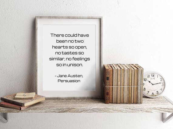 Jane Austen Quote Wedding Gift Gift To Bride Gift To Groom Etsy