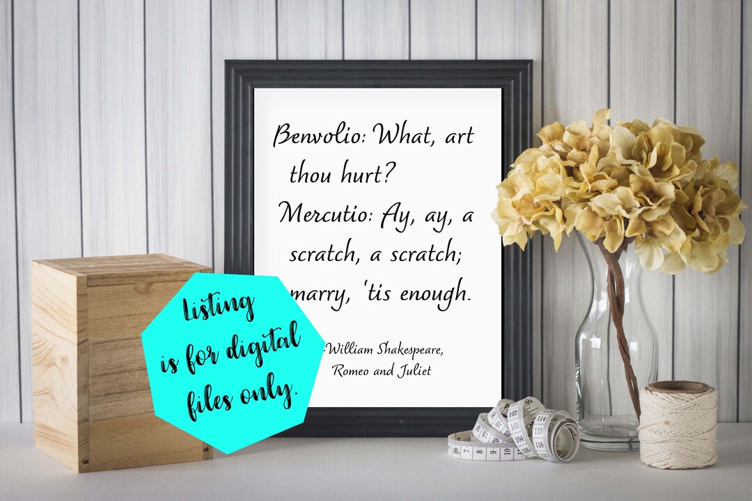 Shakespeare Set of 10, Printable Quotes Download, Gallery Wall Art ...