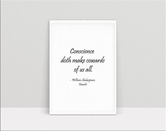 Shakespeare Hamlet Gewissen Doth Machen Feiglinge Etsy