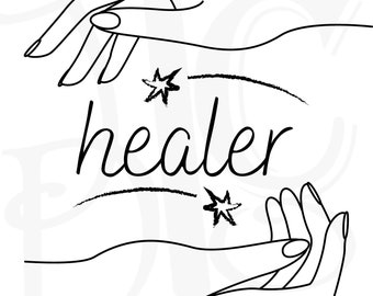 Heiler PNG SVG Dateien, Reiki Master Digitale Datei, Holistische Heilung Printable Dateien, Healing Touch Printable, Reiki Healer, Reiki Practitioner