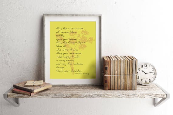Cherokee Blessing Cherokee Indian Native American Decor Etsy