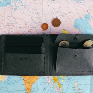Billetera ecológica, Billetera personalizada para hombres, Billetera para hombres sostenible, Billetera personalizada, Regalo para novios para hombres, Regalo para esposos, Regalo para hombres