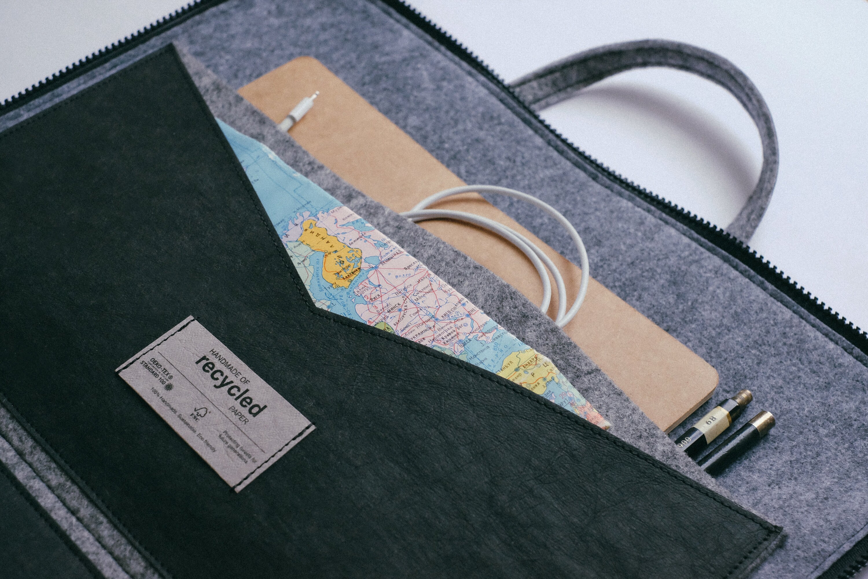 Sustainable Laptop Bag Black Laptop Briefcase Eco Friendly Etsy India