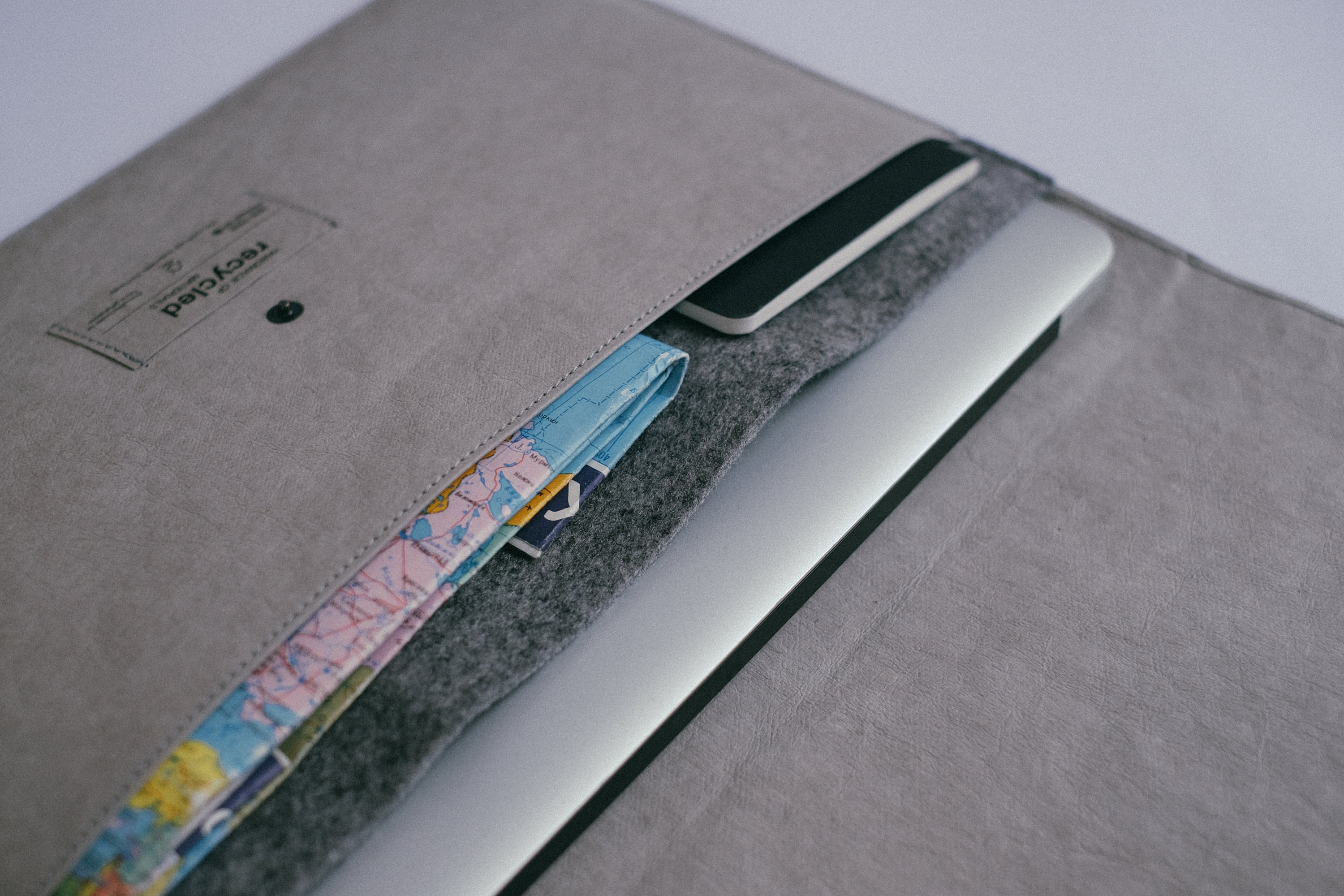 Grey Laptop Sleeve Sustainable Laptop Sleeve Eco Friendly Etsy