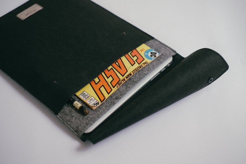 Sustainable Laptop Sleeve Personalized Sleeve Laptop Black Etsy