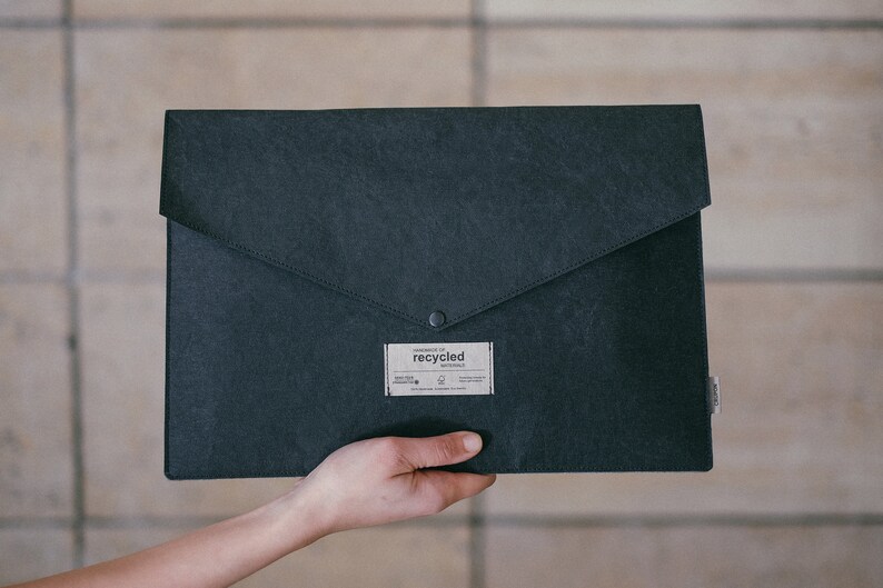 Black Laptop Sleeve Sustainable Laptop Sleeve Eco Friendly Etsy