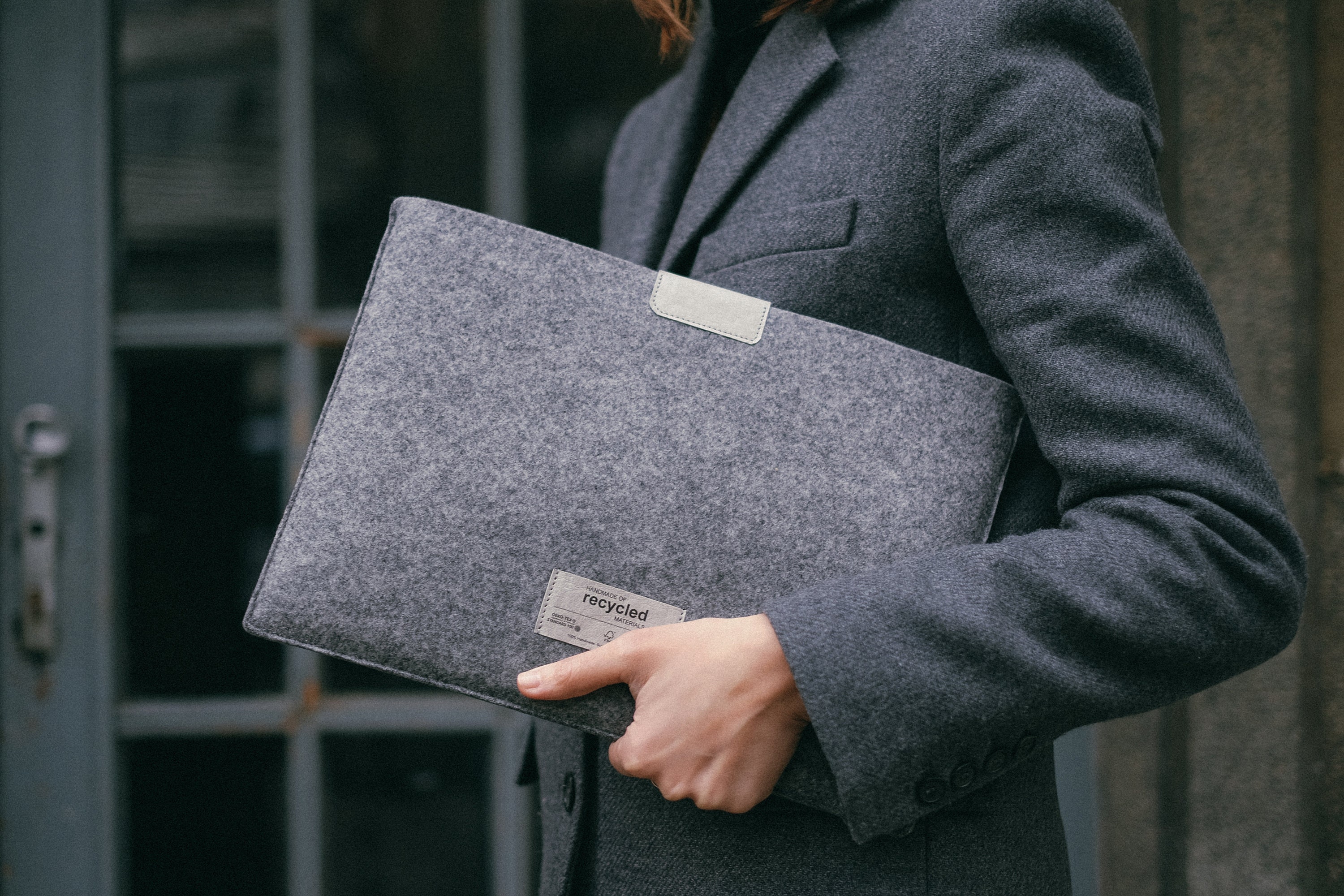Eco Friendly Laptop Case Grey Laptop Sleeve Sustainable Etsy