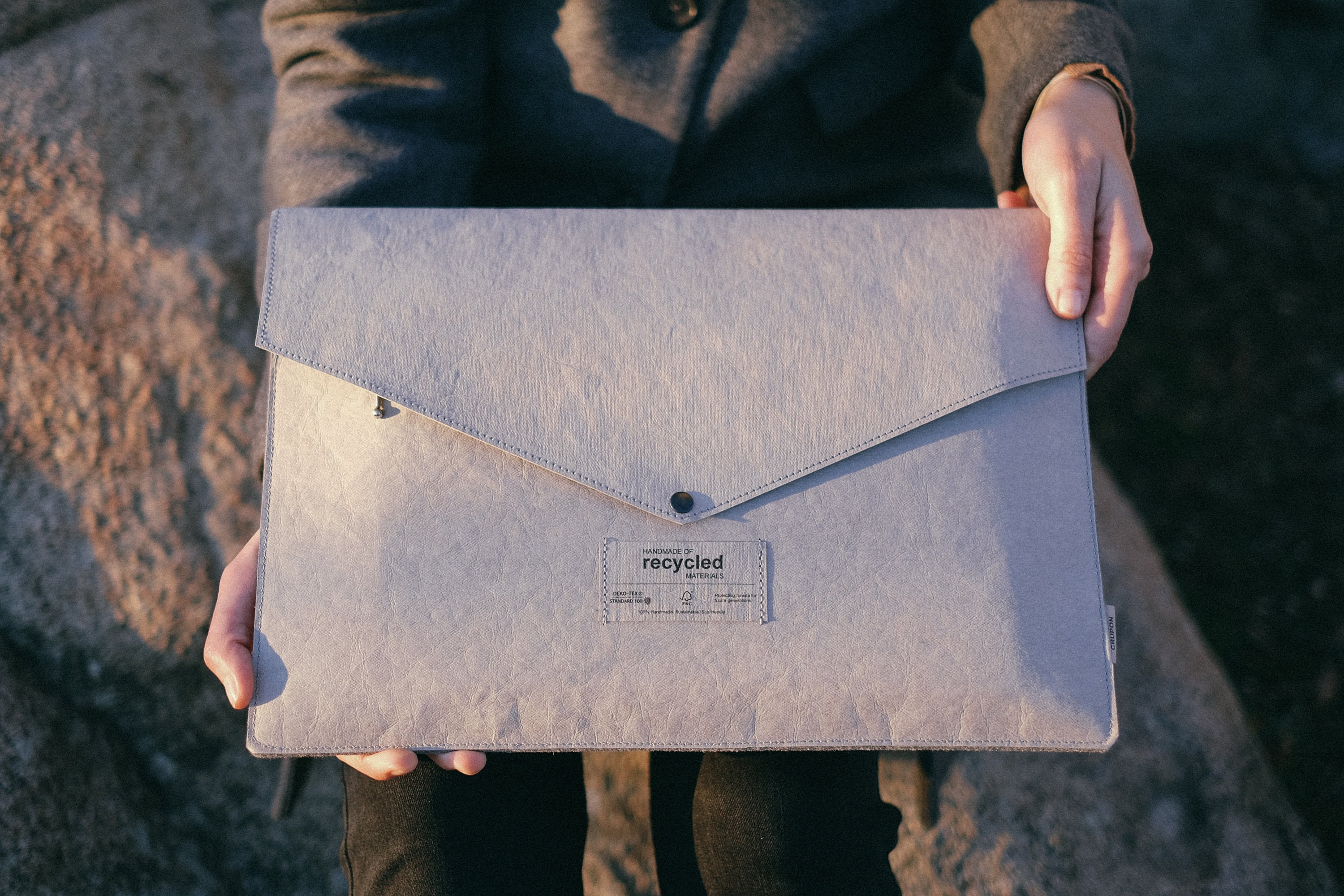 Grey Laptop Sleeve Sustainable Laptop Sleeve Eco Friendly Etsy