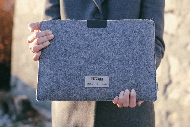 Sustainable Laptop Sleeve Black Laptop Sleeve Eco Friendly Etsy